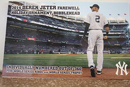 Derek Jeter Holiday Ornament Bobble Head 2014 Only 360 were made each numbered New York Yankees Farewell