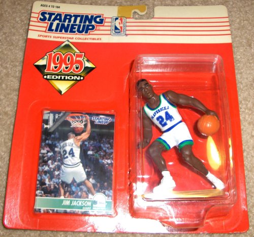 1995 Jim Jackson NBA Basketball Starting Lineup Dallas Mavericks