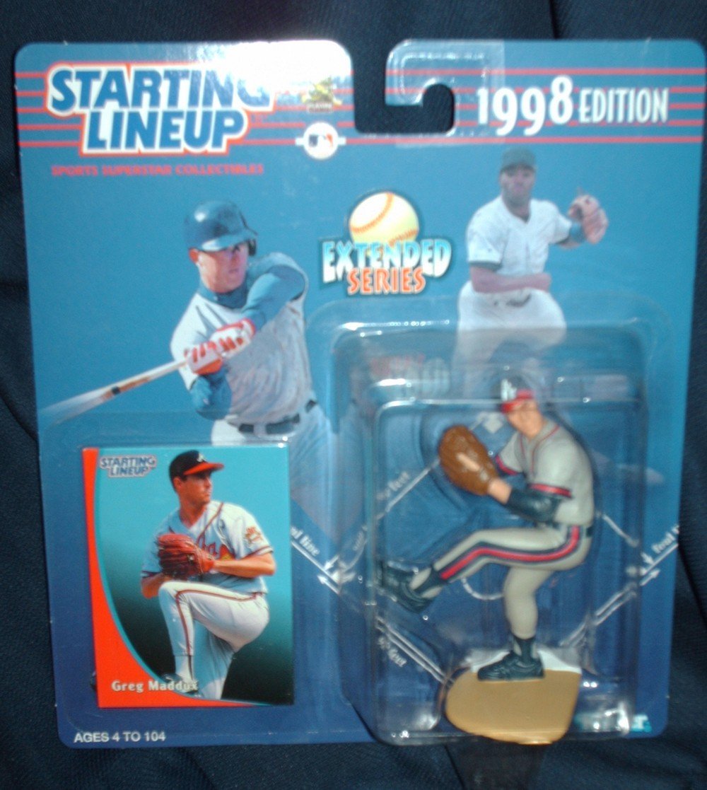 1998 Starting Lineup Greg Maddux Action Figure Extended Series Atlanta Braves