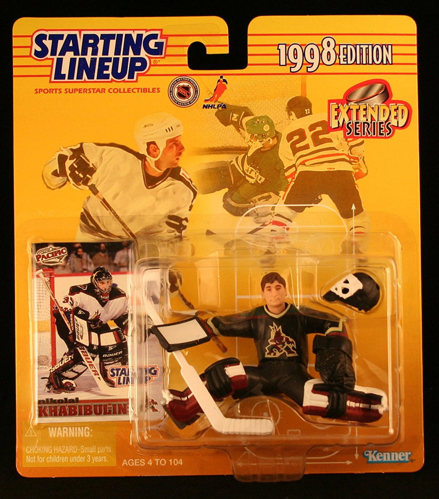 NIKOLAI KHABIBLIN / PHOENIX COYOTES 1998 Extended Series NHL Starting Lineup Action Figure & Exclusive Pacific NHL Collector Trading Card