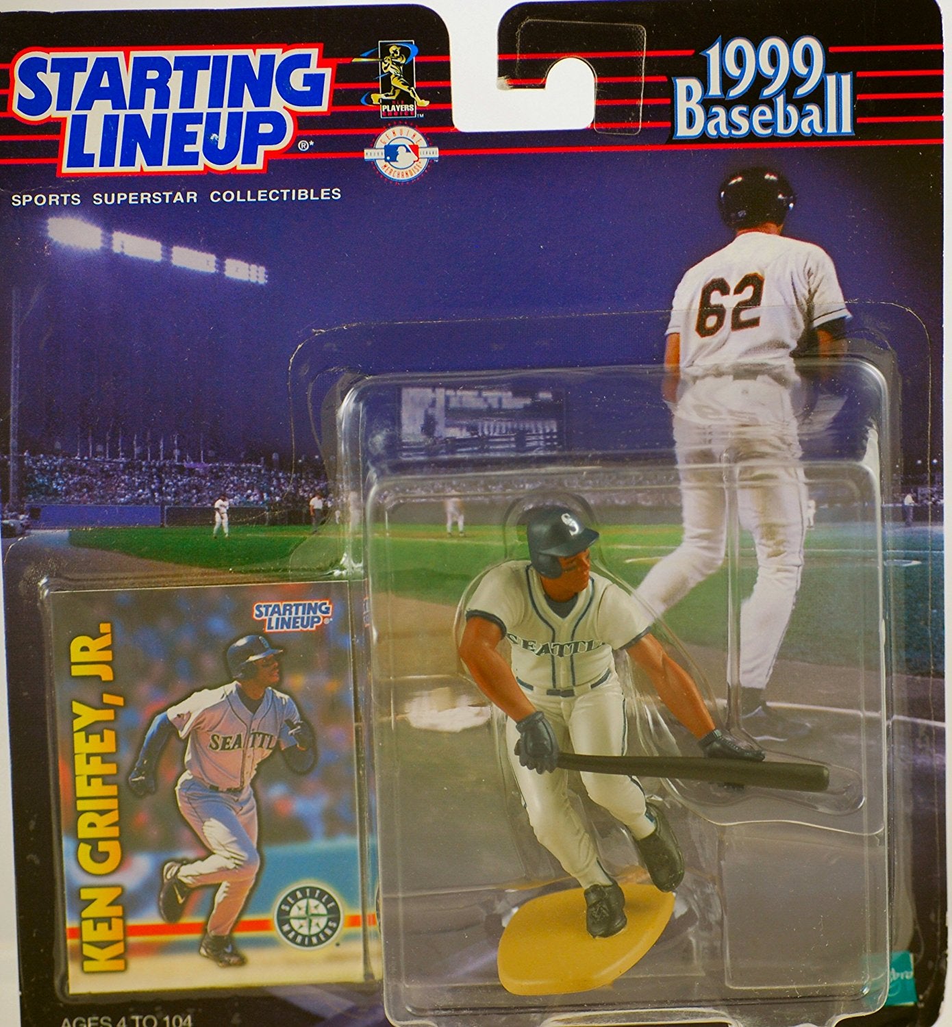 KEN GRIFFEY JR. / SEATTLE MARINERS 1999 MLB Starting Lineup Action Figure & Exclusive Collector Trading Card