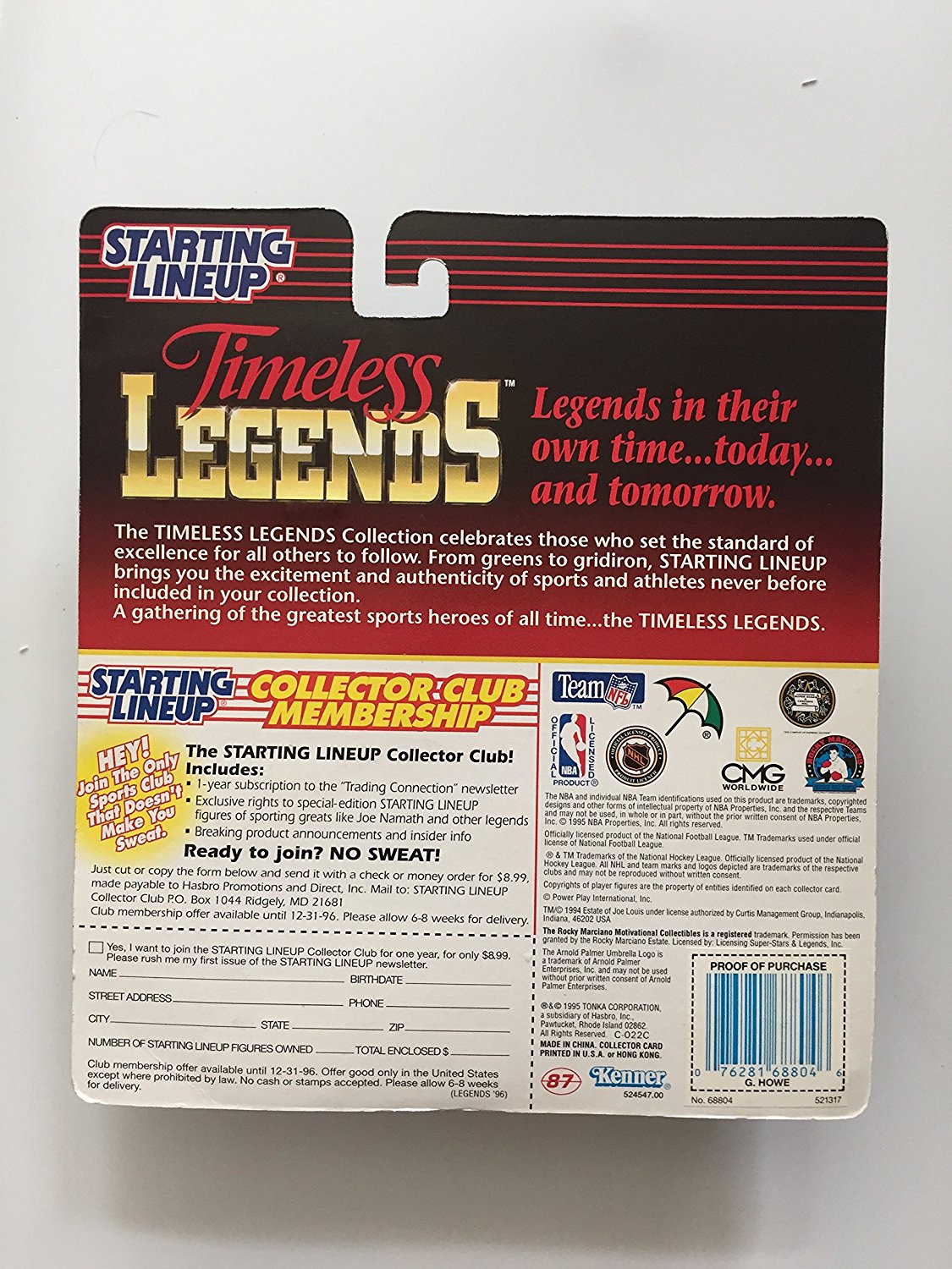 NHL Timeless Legends Starting Lineup - Gordie Howe