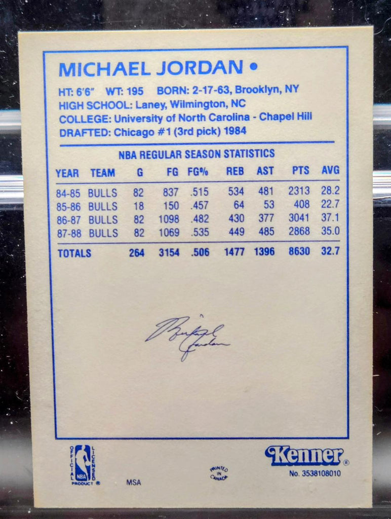 1988 Michael Jordan Starting Lineup Card   Rookie