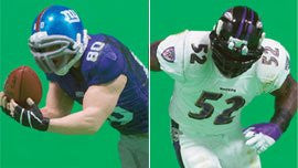 McFarlane 3" NFL 2-packs Ray Lewis and Jeremy Shockey