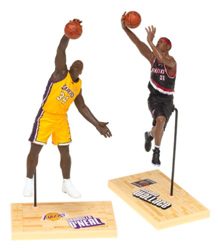 McFarlane Toys NBA 3 Inch Sports Picks Series 1 Mini Figures 2Pack Shaquille ONeal (Los Angeles Lakers) Rasheed Wallace (Portland Trailblazers)