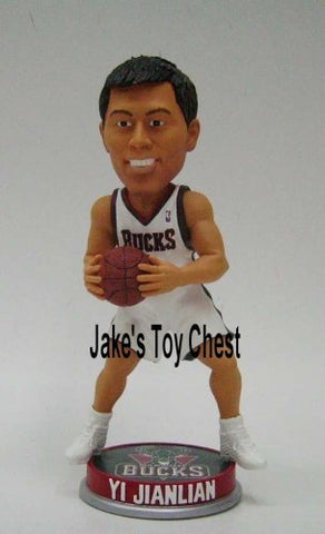 Yi Jianlian Bobblehead Forever Collectibles 7 Inch Rookie bobblehead Milwaukee Bucks Now with Washington Wizards in Collectors Box Individually numbered