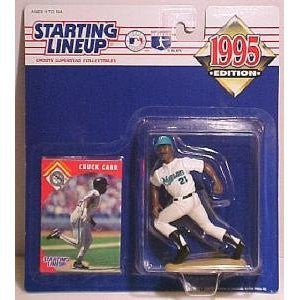 Chuck Carr Florida Marlins Action Figure - 1995 Edition Starting Lineup Sports Superstar Collectible - Major League Baseball Player