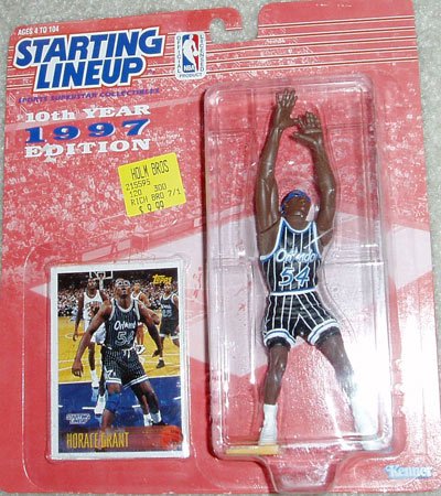 Starting Lineup Horace Grant 1997 Collectible Figure & Card Orlando Magic