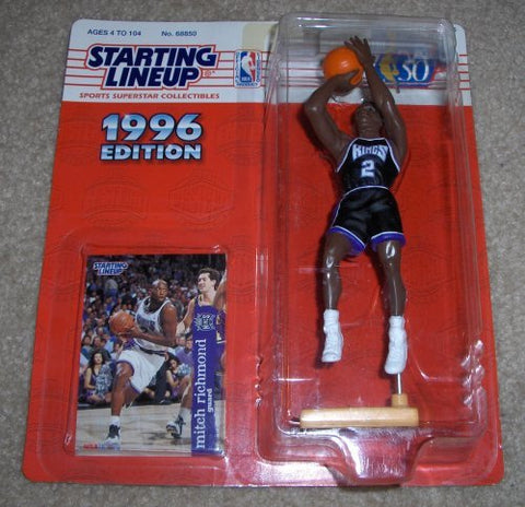 Mitch Richmond Action Figure - 1996 Edition Starting Lineup Sports NBA Superstar Collectible with Collector's Card Sacramento Kings