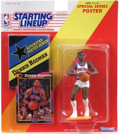 1992 Dennis Rodman NBA Starting Lineup Detroit Pistons