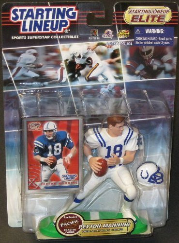 Peyton Manning ~ RARE 2000 Elite Starting Lineup 6" & Limited Pacific Trading Card * MINT