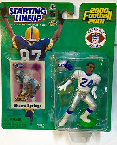 2000 Shawn Springs NFL Starting Lineup Figure Seattle Seahawks