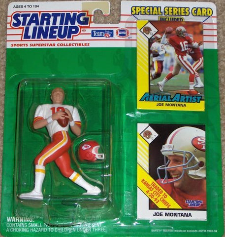 1993 Joe Montana Kansas City Chiefs Kenner SLU Starting Lineup NFL Football Figure by Starting Line Up