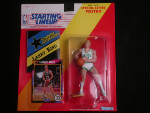 1992 Larry Bird Starting Lineup Figure with Poster and Collector Card Boston Celtics