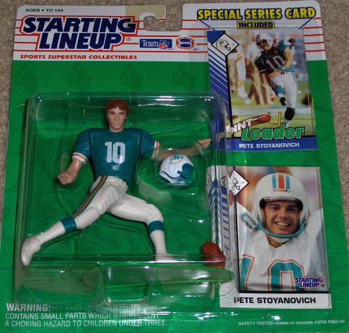 1993 Pete Stoyanovich Miami Dolphins Starting Lineup NFL Football Figure