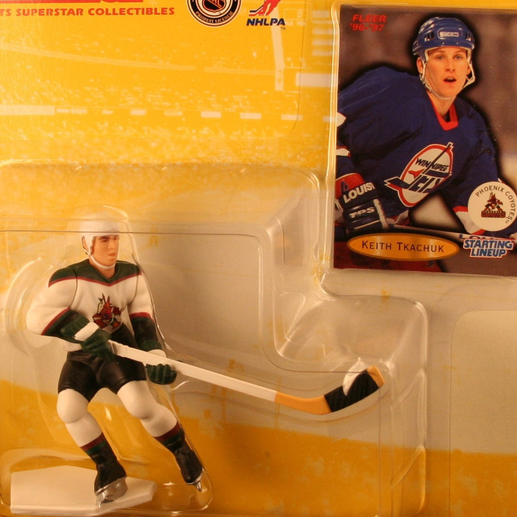 KEITH TKACHUK / PHOENIX COYOTES 1997 NHL Starting Lineup Action Figure & Exclusive NHL FLEER '96/'97 Collector Trading Card