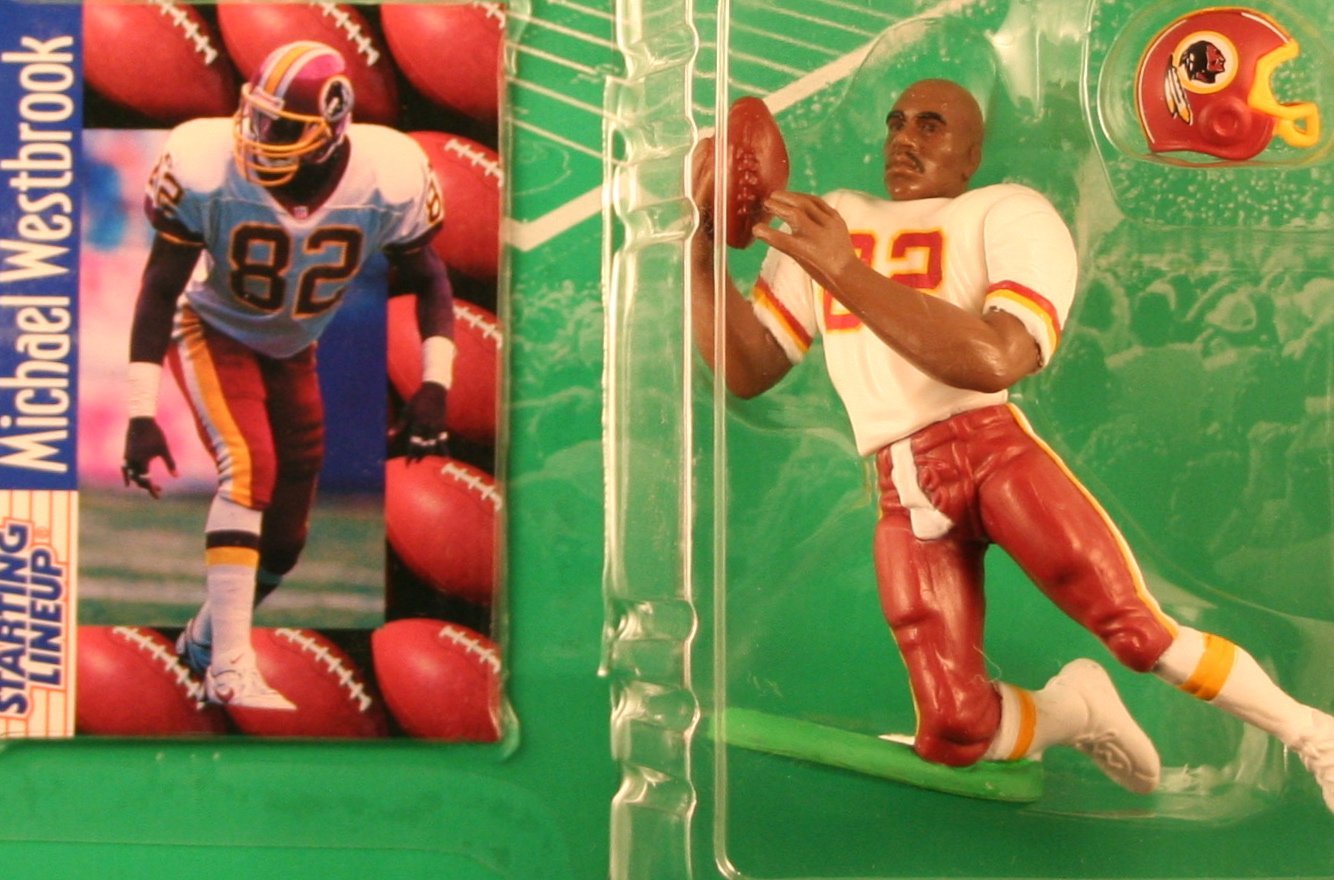 MICHAEL WESTBROOK / WASHINGTON REDSKINS 1997 NFL Starting Lineup Action Figure & Exclusive NFL Collector Trading Card