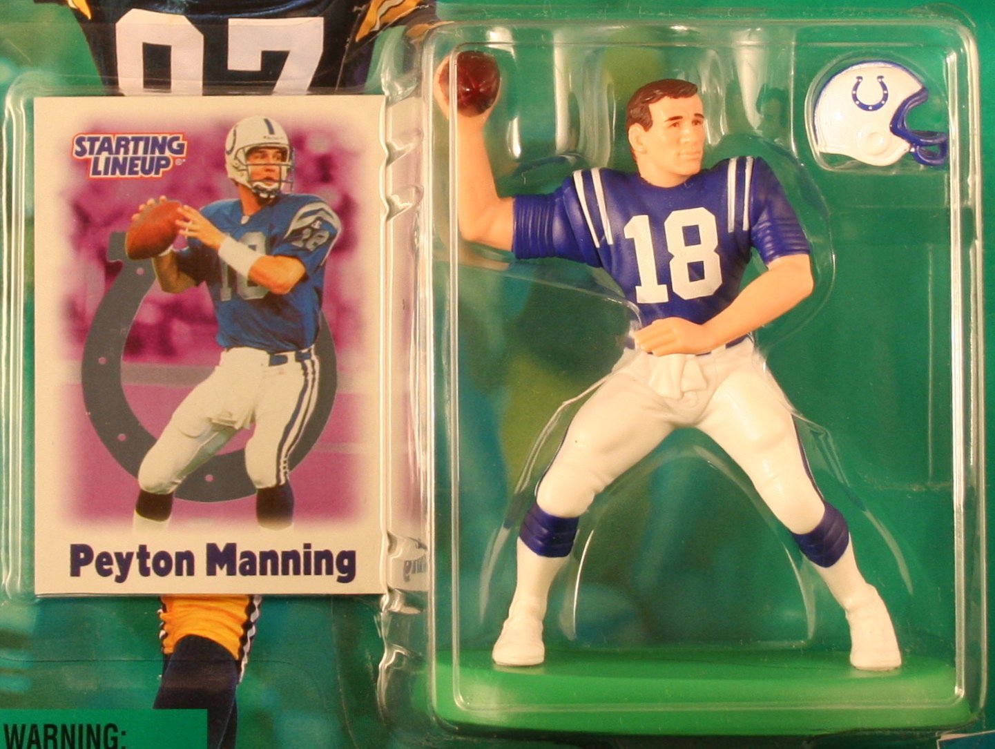 PEYTON MANNING / INDIANAPOLIS COLTS 2000-2001 NFL Starting Lineup Action Figure & Exclusive NFL Collector Trading Card