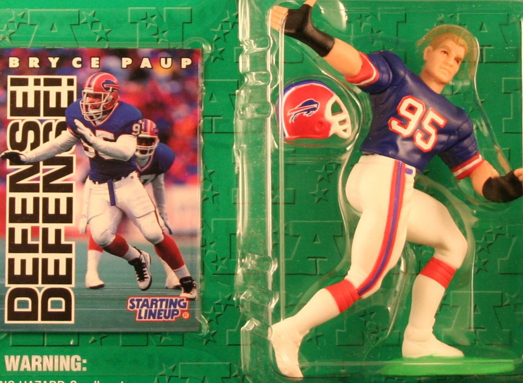 BRYCE PAUP / BUFFALO BILLS 1996 NFL Starting Lineup Action Figure & Exclusive NFL Collector Trading Card