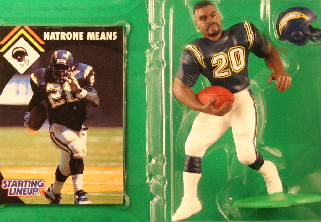NATRONE MEANS / SAN DIEGO CHARGERS 1995 NFL Starting Lineup Action Figure & Exclusive NFL Collector Trading Card