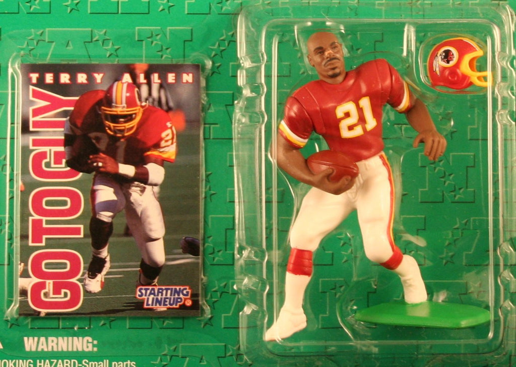 TERRY ALLEN / WASHINGTON REDSKINS 1996 NFL Starting Lineup Action Figure & Exclusive NFL Collector Trading Card