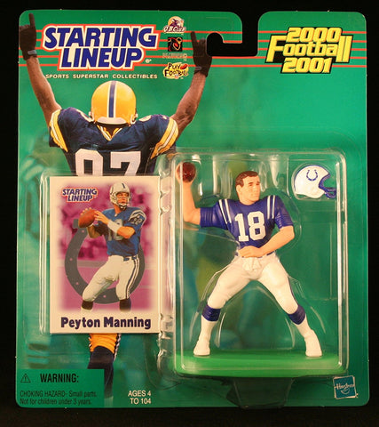 PEYTON MANNING / INDIANAPOLIS COLTS 2000-2001 NFL Starting Lineup Action Figure & Exclusive NFL Collector Trading Card