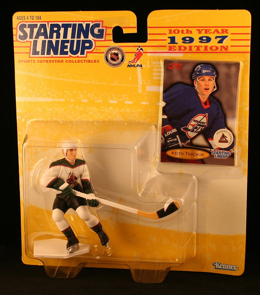 KEITH TKACHUK / PHOENIX COYOTES 1997 NHL Starting Lineup Action Figure & Exclusive NHL FLEER '96/'97 Collector Trading Card