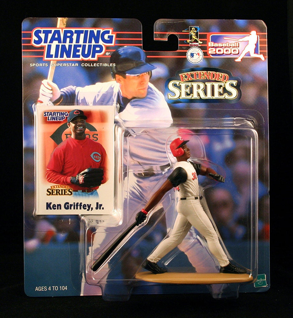 KEN GRIFFEY JR. / CINCINNATI REDS 2000 MLB Extended Series Starting Lineup Action Figure & Exclusive Collector Trading Card