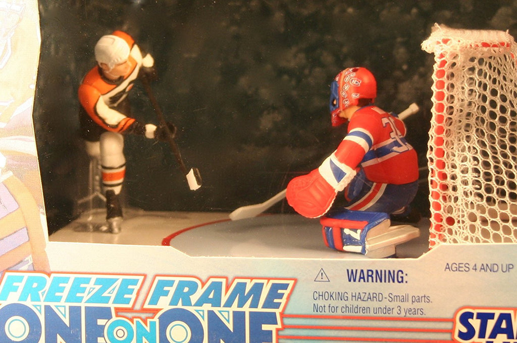 ERIC LINDROS / PHILADELPHIA FLYERS & ANDY MOOG / MONTREAL CANADIENS 1998 NHL * Freeze Frame One-On-One * Starting Lineup Action Figure Deluxe Box Set