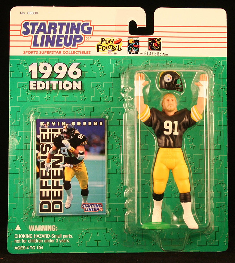 KEVIN GREENE / PITTSBURGH STEELERS 1996 NFL Starting Lineup Action Figure & Exclusive NFL Collector Trading Card