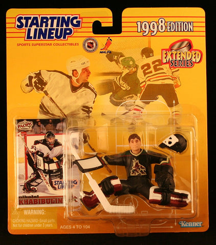 NIKOLAI KHABIBLIN / PHOENIX COYOTES 1998 Extended Series NHL Starting Lineup Action Figure & Exclusive Pacific NHL Collector Trading Card