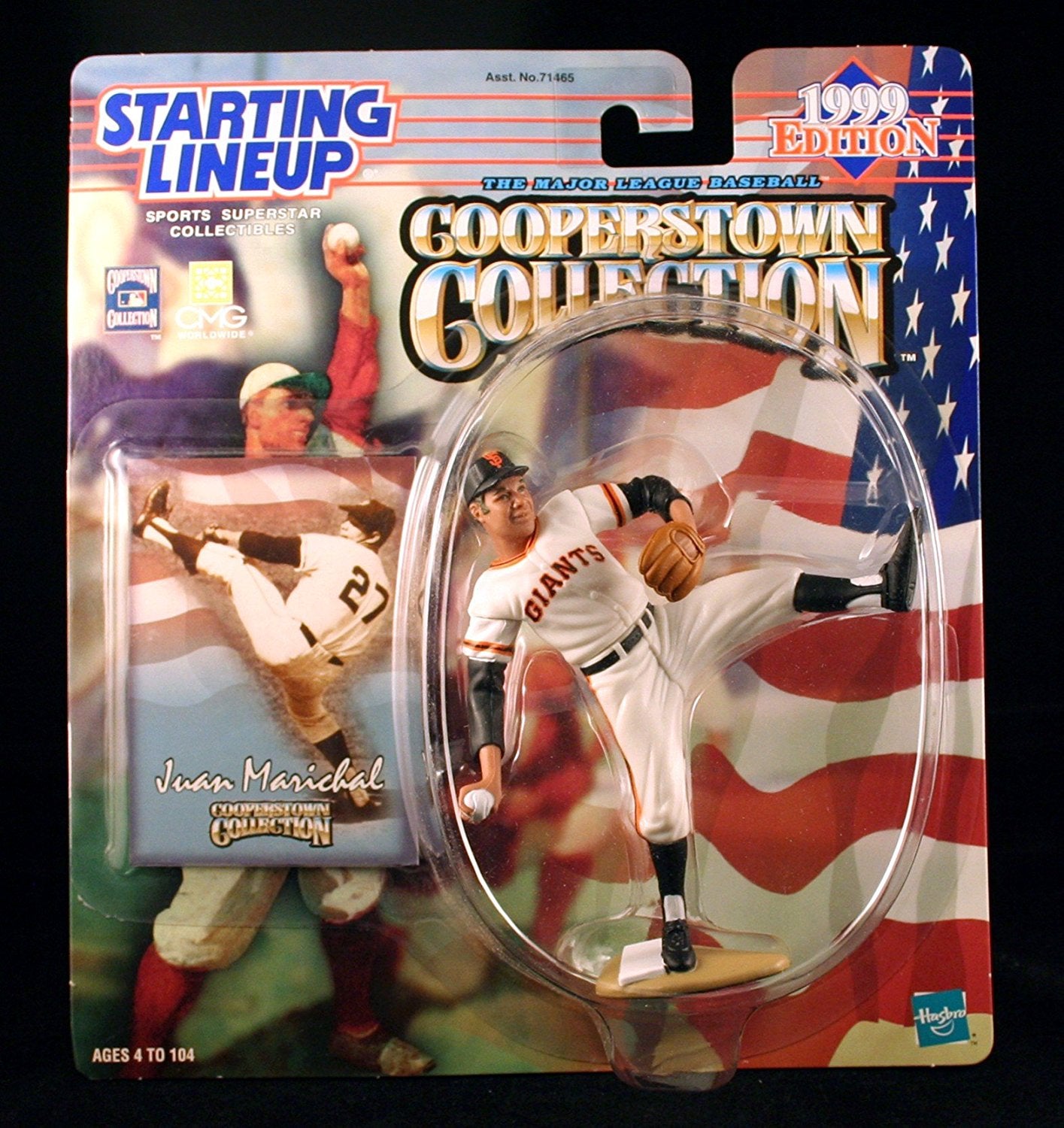 JUAN MARICHAL / SAN FRANCISCO GIANTS 1999 MLB Cooperstown Collection Starting Lineup Action Figure & Exclusive Trading Card