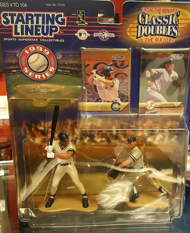 1999 Derek Jeter MLB Classic Doubles From the Minors to the Majors Starting Lineup Figures