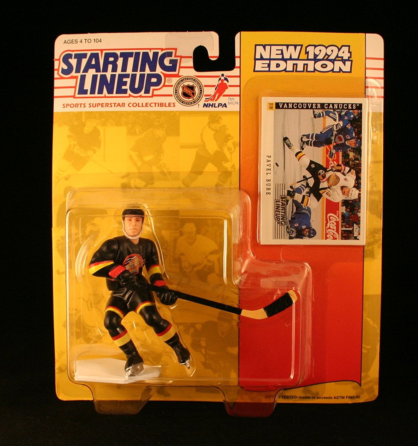 PAVEL BURE / VANCOUVER CANUCKS 1994 NHL Starting Lineup Action Figure & Exclusive SCORE Collector Trading Card