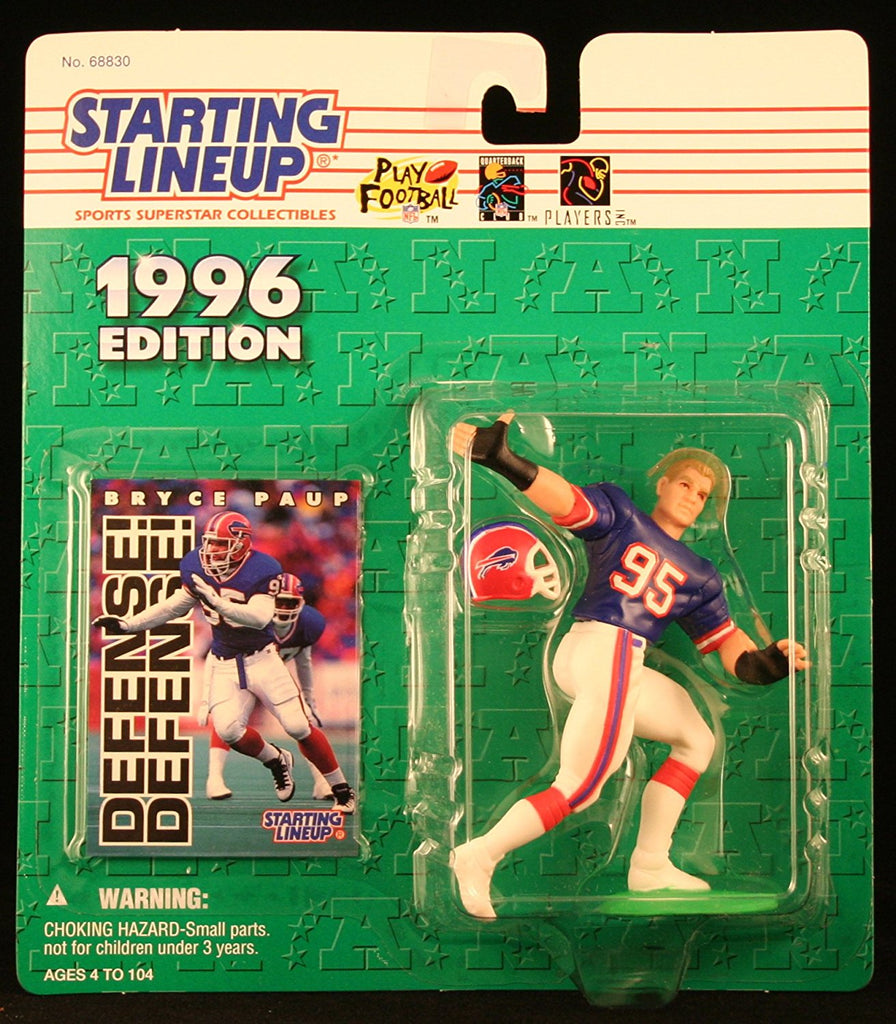 BRYCE PAUP / BUFFALO BILLS 1996 NFL Starting Lineup Action Figure & Exclusive NFL Collector Trading Card