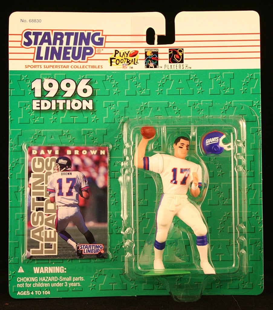 DAVE BROWN / NEW YORK GIANTS 1996 NFL Starting Lineup Action Figure & Exclusive NFL Collector Trading Card
