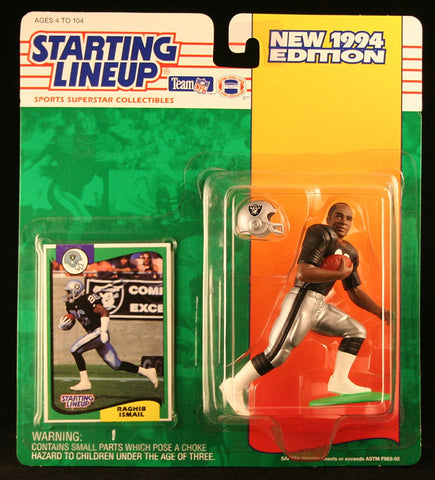RAGHIB "ROCKET" ISMAIL / LOS ANGELES RAIDERS 1994 NFL Starting Lineup Action Figure & Exclusive NFL Collector Trading Card