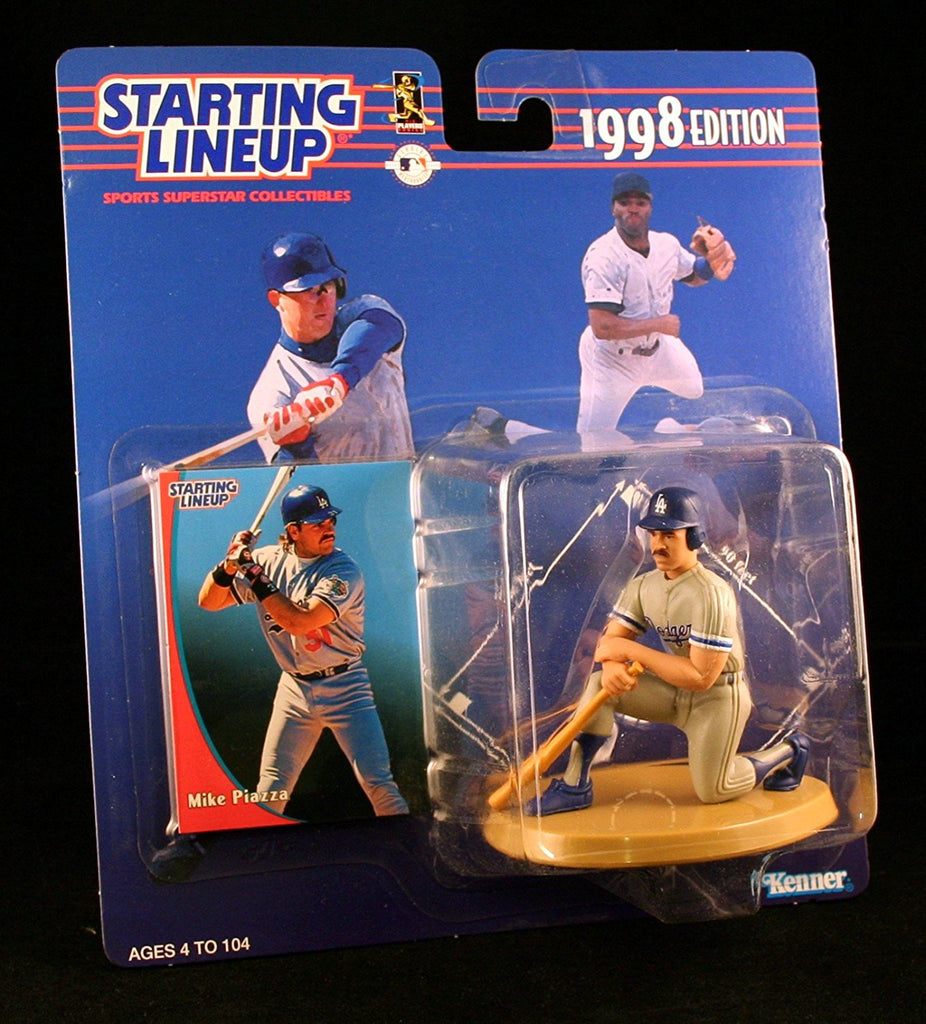 MIKE PIAZZA / LOS ANGELES DODGERS 1998 MLB Starting Lineup Action Figure & Exclusive Collector Trading Card