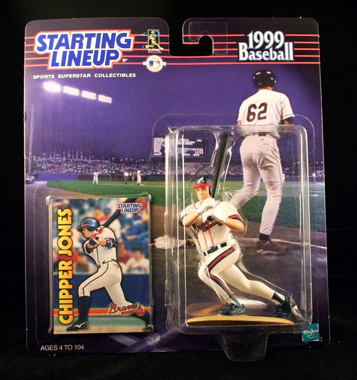 CHIPPER JONES / ATLANTA BRAVES 1999 MLB Starting Lineup Action Figure & Exclusive Collector Trading Card