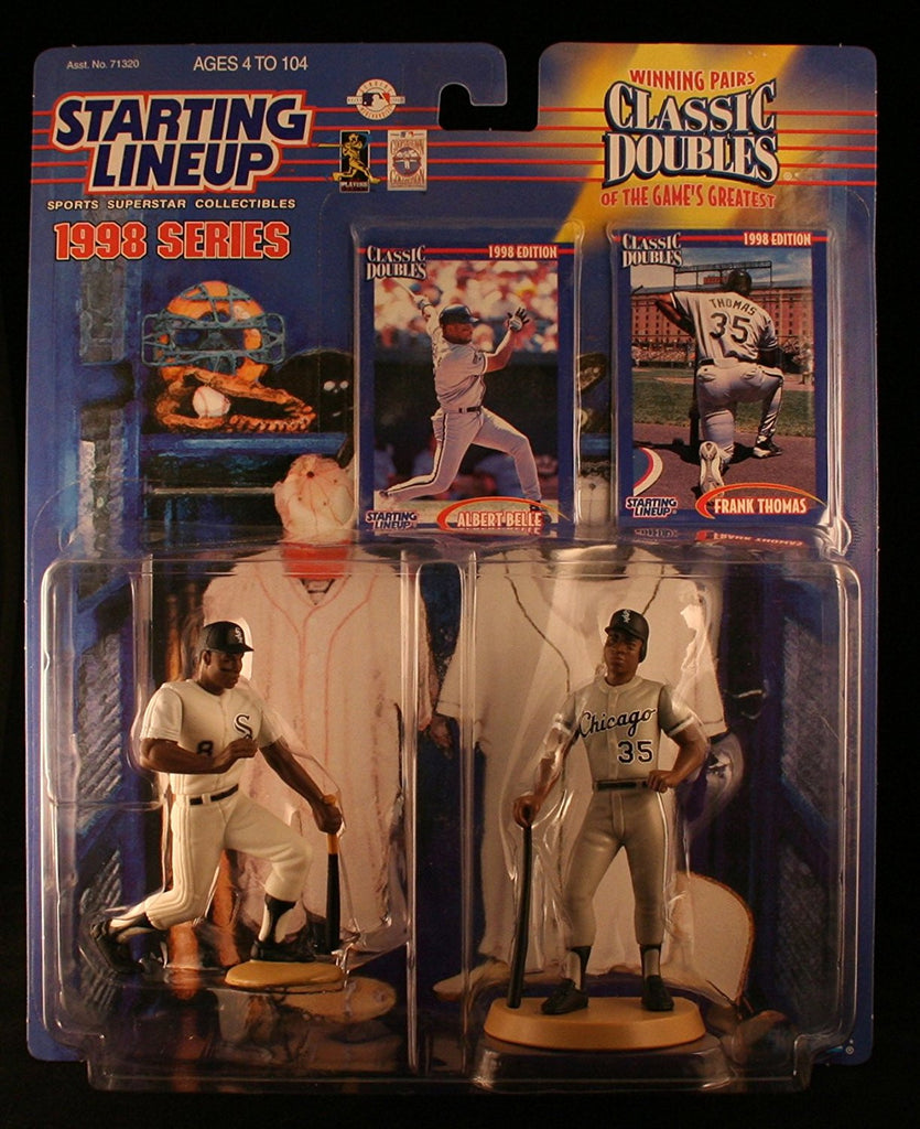 ALBERT BELLE / CHICAGO WHITE SOX & FRANK THOMAS / CHICAGO WHITE SOX 1998 MLB Classic Doubles * Winning Pairs Series * Starting Lineup Action Figures & 2 Exclusive Collector Trading Cards