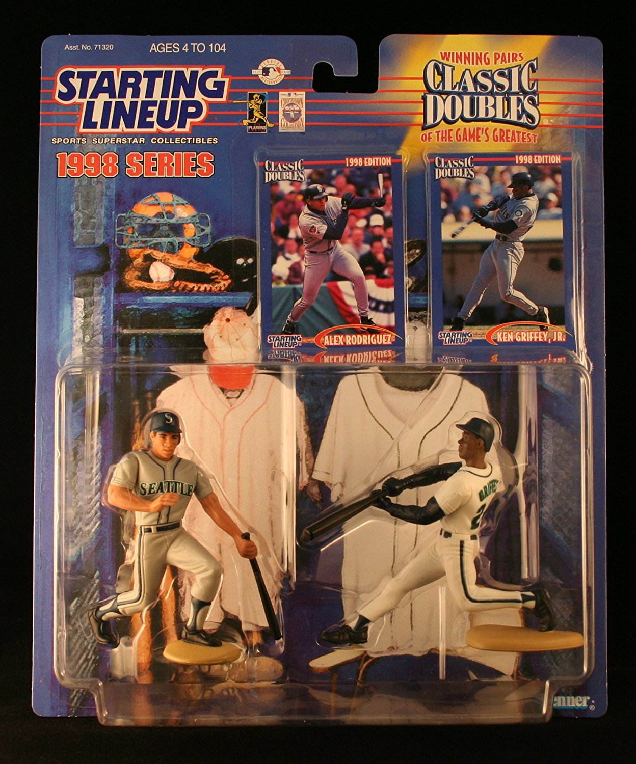 ALEX RODRIGUEZ / SEATTLE MARINERS & KEN GRIFFEY JR. / SEATTLE MARINERS 1998 MLB Classic Doubles * Winning Pairs Series * Starting Lineup Action Figures & Exclusive Collector Trading Cards