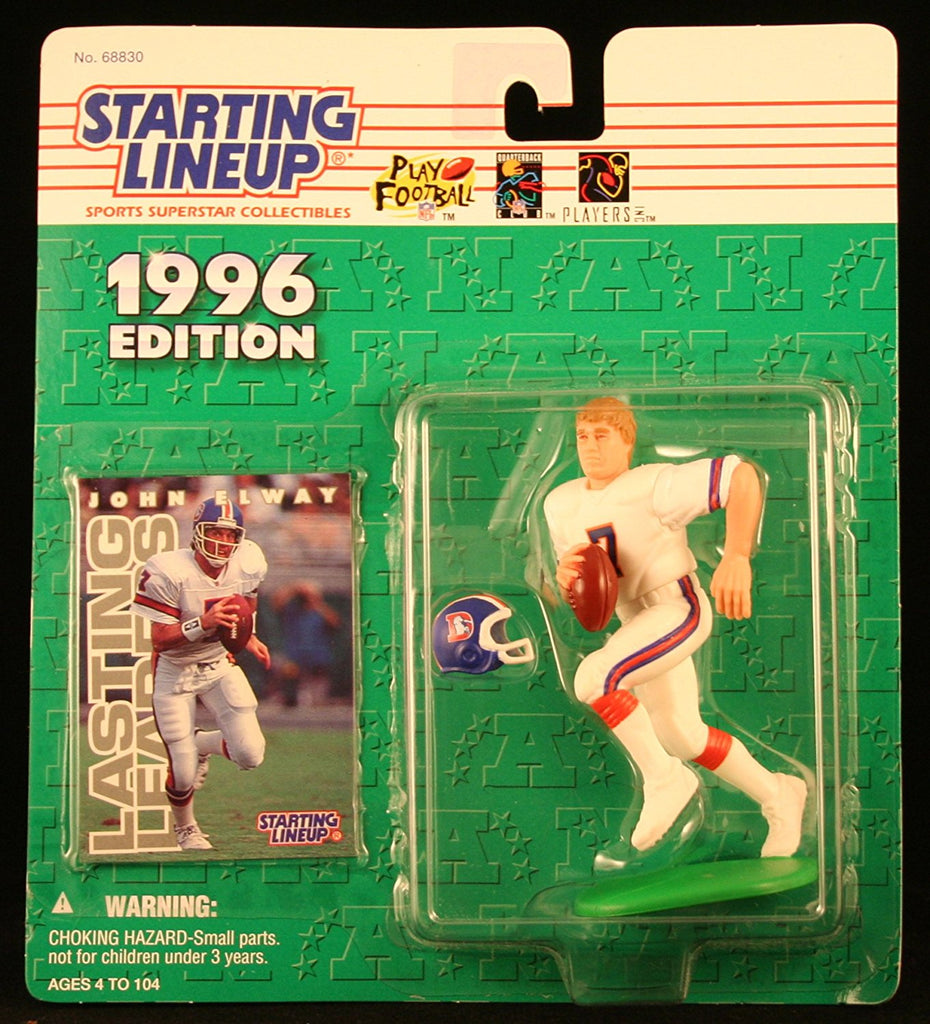 JOHN ELWAY / DENVER BRONCOS 1996 NFL Starting Lineup Action Figure & Exclusive NFL Collector Trading Card