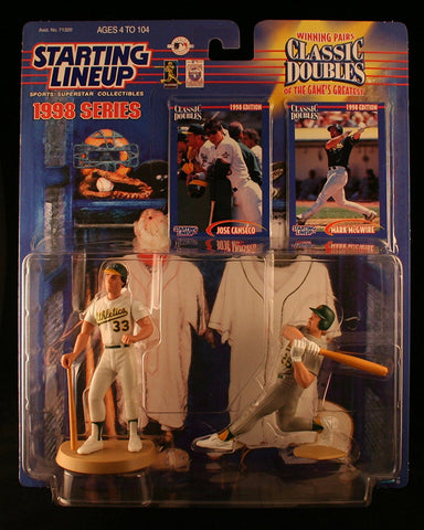 MARK MCGWIRE /OAKLAND A'S & JOSE CANSECO / OAKLAND A'S 1998 MLB Classic Doubles * Winning Pairs Series * Starting Lineup Action Figures & 2 Exclusive Collector Trading Cards