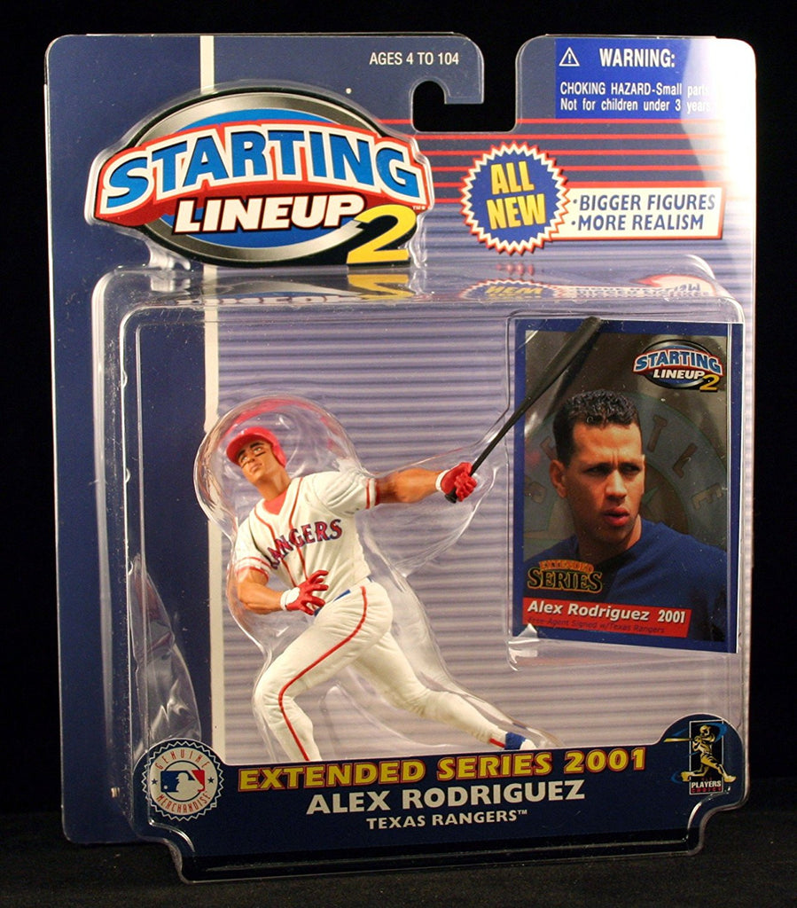 ALEX RODRIGUEZ / TEXAS RANGERS 2001 MLB Starting Lineup 2 EXTENDED SERIES Action Figure & Exclusive Trading Card