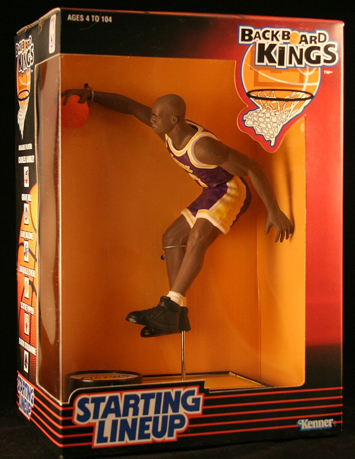 SHAQUILLE O'NEAL / LOS ANGELES LAKERS 1997 NBA Backboard Kings Starting Lineup Deluxe 6 Inch Figure