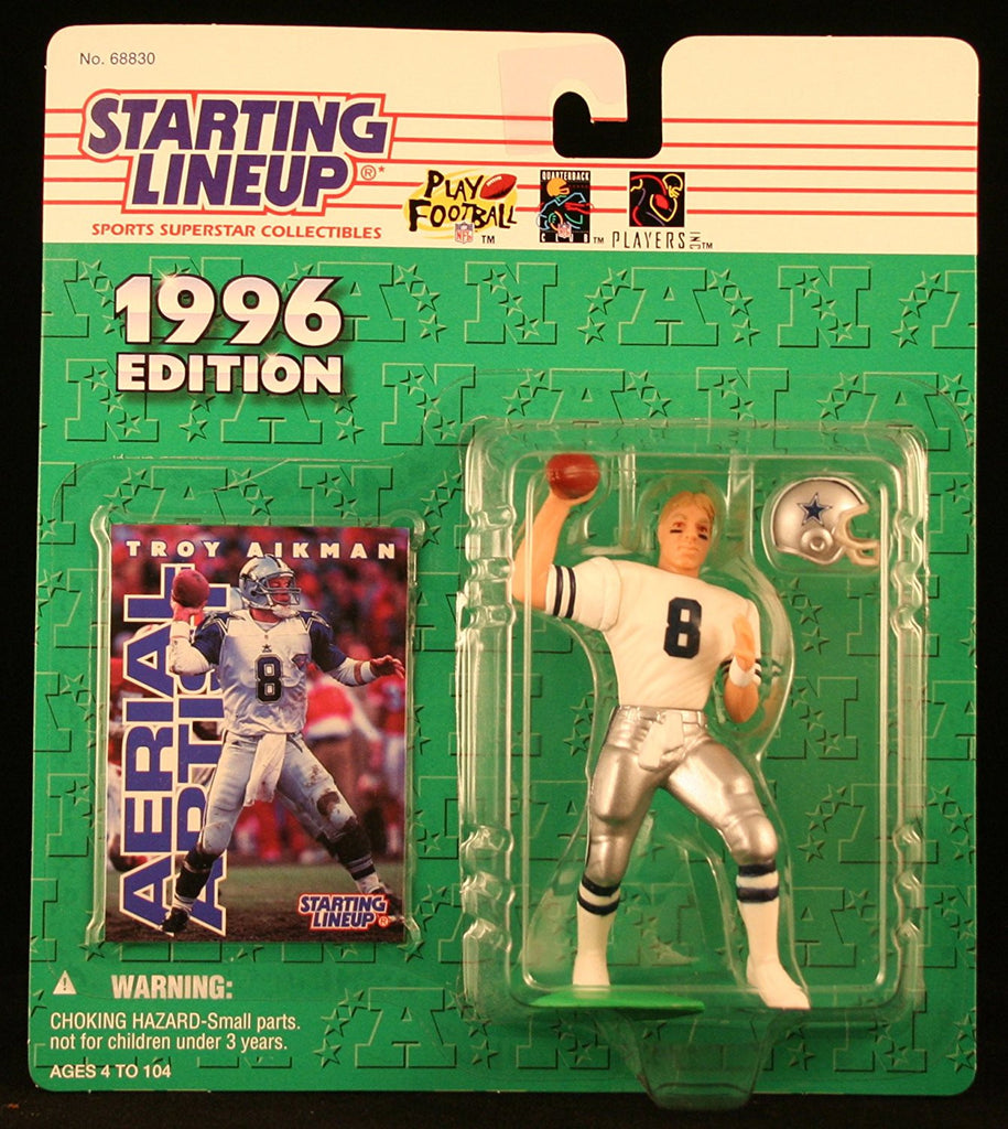TROY AIKMAN / DALLAS COWBOYS 1996 NFL Starting Lineup Action Figure & Exclusive NFL Collector Trading Card