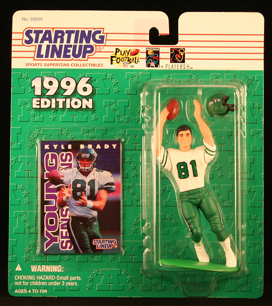 KYLE BRADY / NEW YORK JETS 1996 NFL Starting Lineup Action Figure & Exclusive NFL Collector Trading Card