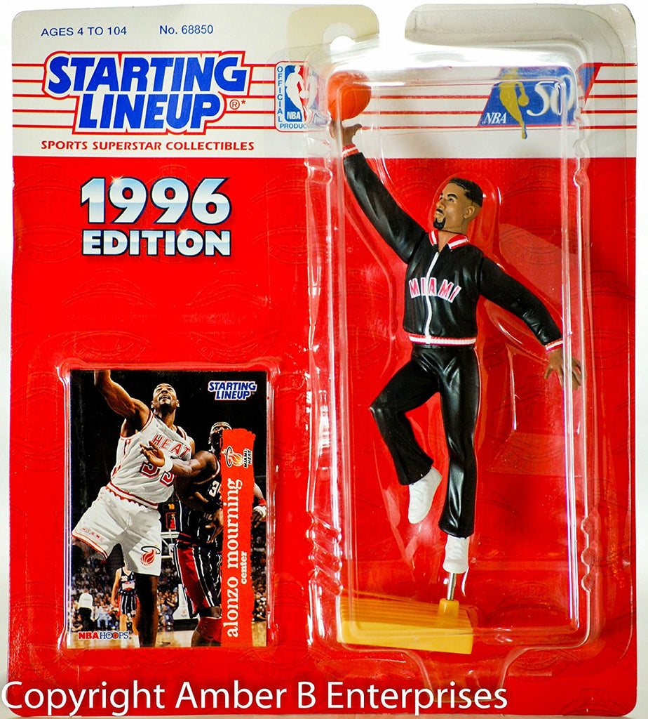 1996 Starting Lineup - NBA - Alonzo Mourning #33 Action Figure - w/ Trading Card - Miami Heat - Out of Production - New - Limited Edition - Collectible