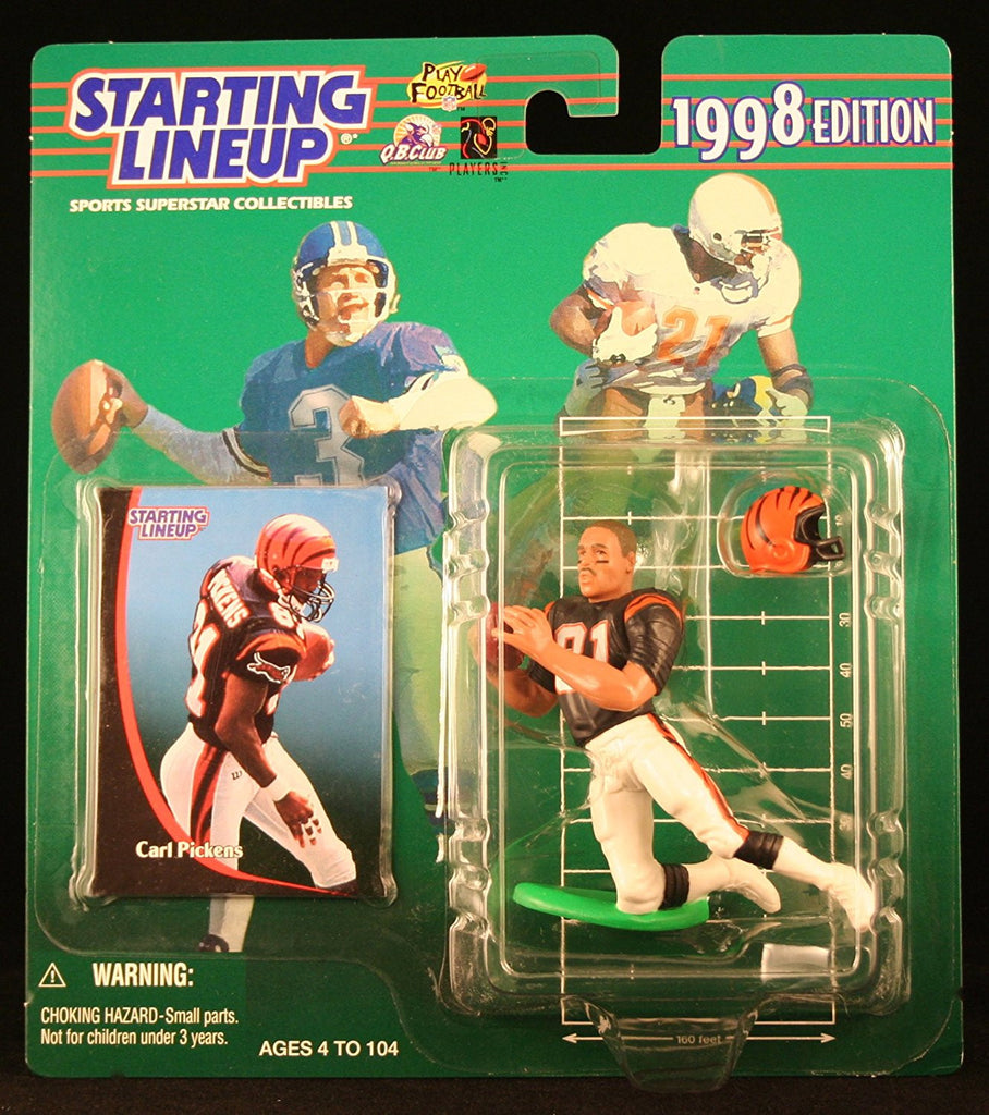 CARL PICKENS / CINCINNATI BENGALS 1998 NFL Starting Lineup Action Figure & Exclusive NFL Collector Trading Card