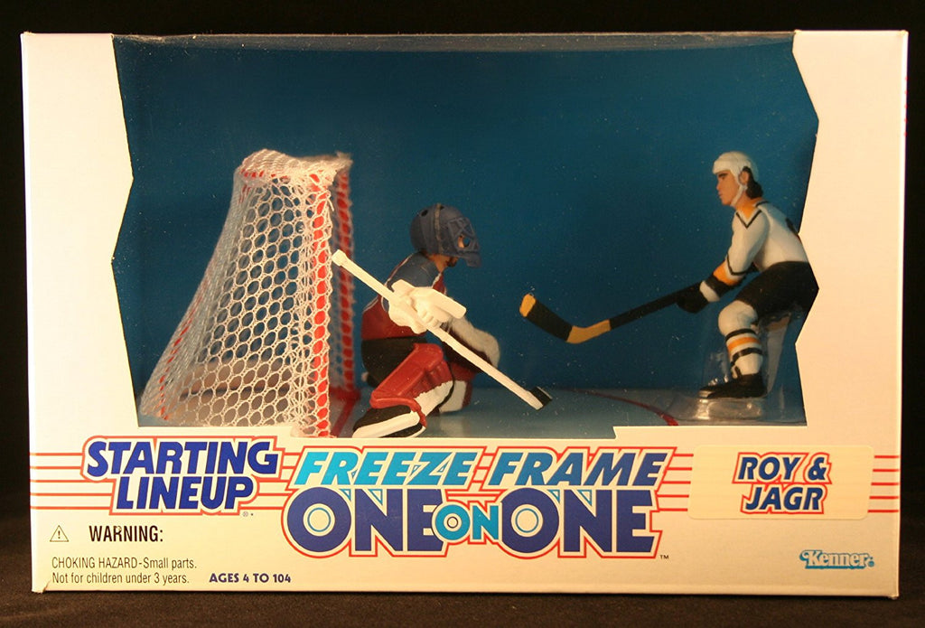 PATRICK ROY / COLORADO AVALANCHE & JAROMIR JAGR / PITTSBURGH PENGUINS 1997 NHL * Freeze Frame One-On-One * Starting Lineup Action Figure Deluxe Box Set